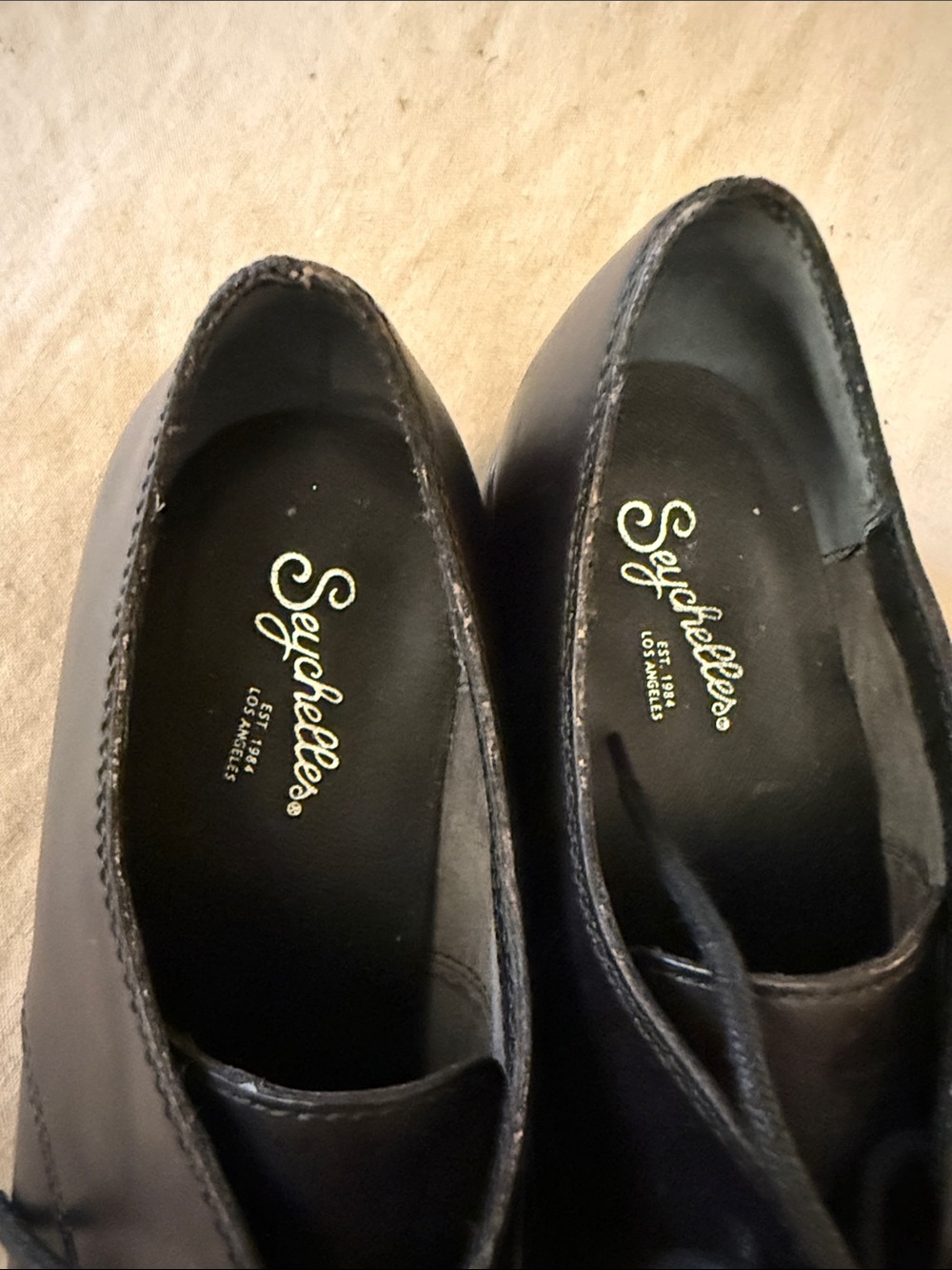 Seychelles Black Leather Lace-Up Oxfords - Picture 9 of 12